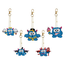 Load image into Gallery viewer, 6/5Pcs/Set-Animal-Double Side Drill-Diamond Keychain
