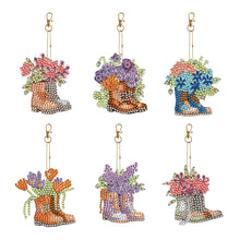 Load image into Gallery viewer, 6/5Pcs/Set-Animal-Double Side Drill-Diamond Keychain
