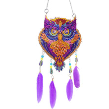 Load image into Gallery viewer, Animal-Feather Wind Chime Acrylic Diamond Pendant
