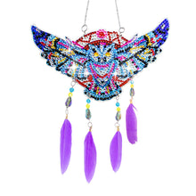 Load image into Gallery viewer, Animal-Feather Wind Chime Acrylic Diamond Pendant
