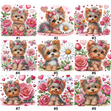 Load image into Gallery viewer, Flower Yorkshire Terrier-Partial Special Diamond Painting-35x30cm
