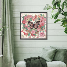 Load image into Gallery viewer, Love Butterfly Rose-Partial Special Diamond Painting-30x30cm
