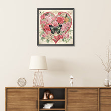 Load image into Gallery viewer, Love Butterfly Rose-Partial Special Diamond Painting-30x30cm
