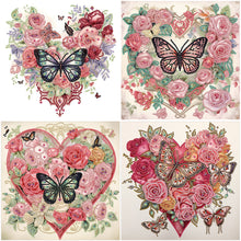 Load image into Gallery viewer, Love Butterfly Rose-Partial Special Diamond Painting-30x30cm
