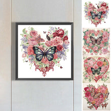 Load image into Gallery viewer, Love Butterfly Rose-Partial Special Diamond Painting-30x30cm
