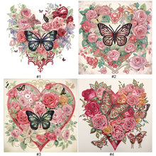 Load image into Gallery viewer, Love Butterfly Rose-Partial Special Diamond Painting-30x30cm
