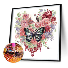 Load image into Gallery viewer, Love Butterfly Rose-Partial Special Diamond Painting-30x30cm
