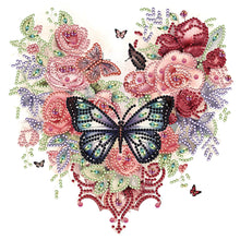 Load image into Gallery viewer, Love Butterfly Rose-Partial Special Diamond Painting-30x30cm
