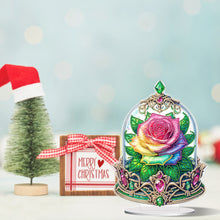 Load image into Gallery viewer, Rose Crystal Box-Single Side Drill-Acrylic Diamond Desktop Ornament
