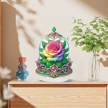 Load image into Gallery viewer, Rose Crystal Box-Single Side Drill-Acrylic Diamond Desktop Ornament
