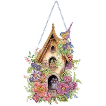 Load image into Gallery viewer, Flower Birdcage-Acrylic Single Side Diamond Pendant
