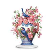 Load image into Gallery viewer, Flower And Bird Vase-Single Side Drill-Acrylic Diamond Desktop Ornament
