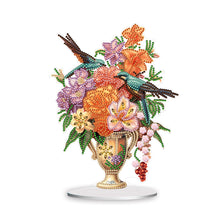 Load image into Gallery viewer, Flower And Bird Vase-Single Side Drill-Acrylic Diamond Desktop Ornament
