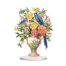 Load image into Gallery viewer, Flower And Bird Vase-Single Side Drill-Acrylic Diamond Desktop Ornament
