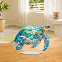 Load image into Gallery viewer, Sea Turtle-Single Side Drill-Acrylic Diamond Desktop Ornament
