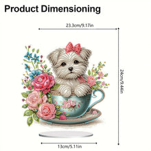 Load image into Gallery viewer, Teacup Puppy-Single Side Drill-Acrylic Diamond Desktop Ornament
