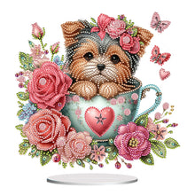 Load image into Gallery viewer, Teacup Puppy-Single Side Drill-Acrylic Diamond Desktop Ornament
