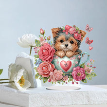 Load image into Gallery viewer, Teacup Puppy-Single Side Drill-Acrylic Diamond Desktop Ornament
