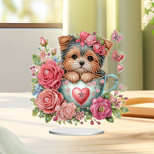 Load image into Gallery viewer, Teacup Puppy-Single Side Drill-Acrylic Diamond Desktop Ornament
