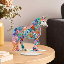 Load image into Gallery viewer, Unicorn-Single Side Drill-Acrylic Diamond Desktop Ornament
