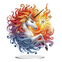 Load image into Gallery viewer, Unicorn-Single Side Drill-Acrylic Diamond Desktop Ornament
