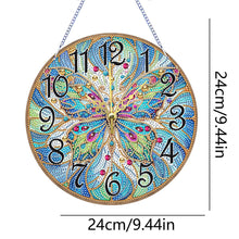 Load image into Gallery viewer, Owl Hummingbird Dragonfly Butterfly-Wooden Diamond Clock Pendant
