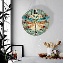 Load image into Gallery viewer, Owl Hummingbird Dragonfly Butterfly-Wooden Diamond Clock Pendant
