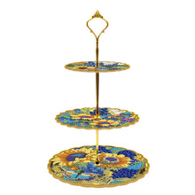 Load image into Gallery viewer, 3-Tiered Mandala Diamond Painting Tray Stand Round Serving Tray
