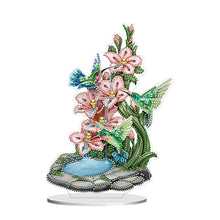 Load image into Gallery viewer, Flower Eagle Hummingbird-Single Side Drill-Acrylic Diamond Desktop Ornament
