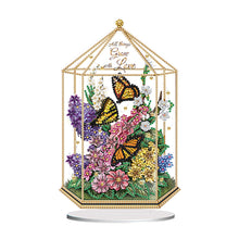 Load image into Gallery viewer, Flower Eagle Hummingbird-Single Side Drill-Acrylic Diamond Desktop Ornament
