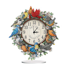 Load image into Gallery viewer, 5D DIY Special Shape Diamond Painting Desk Ornament Handmade Clock Kit
