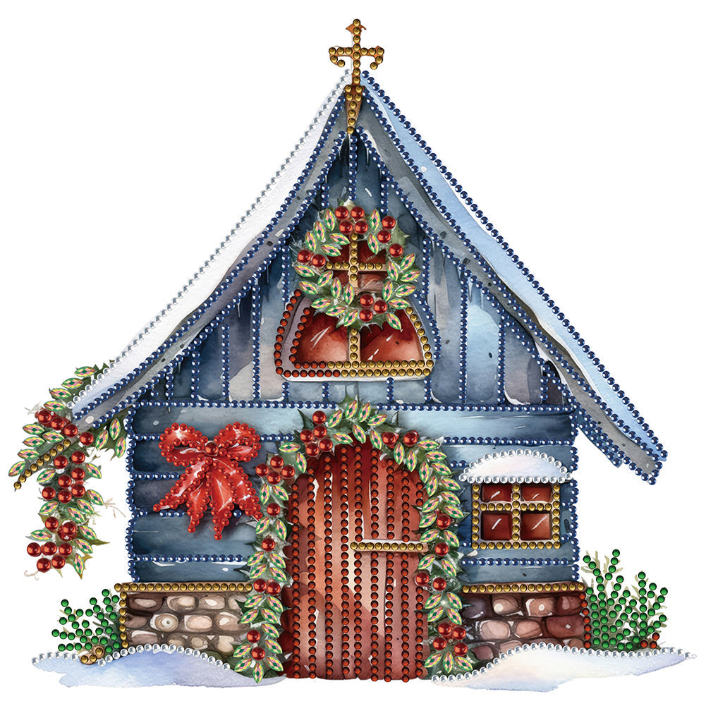 Christmas House-Partial Special Diamond Painting-30x30cm