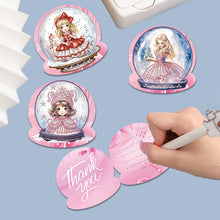 Load image into Gallery viewer, 8Pcs/Set Snowman Princess-Diamond Greeting Cards
