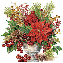 Load image into Gallery viewer, Christmas Red Flowers-Partial Special Diamond Painting-30x30cm
