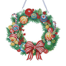 Load image into Gallery viewer, Christmas Wreath-Single Side Diamond Pendant
