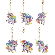 Load image into Gallery viewer, 6Pcs/Set Flower/Animal-Double Side Drill-Diamond Keychain
