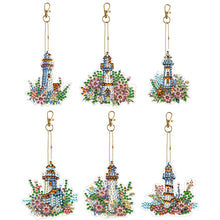 Load image into Gallery viewer, 6Pcs/Set Flower/Animal-Double Side Drill-Diamond Keychain
