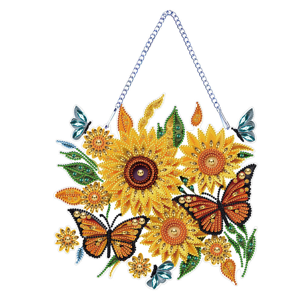 Sunflower-Diamond Pendant