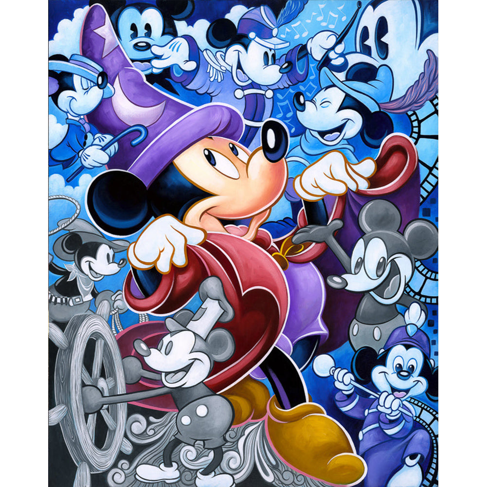 Cartoon Mouse-Full Round Diamond Painting-40x50cm