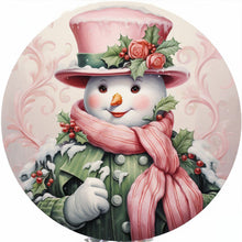 Load image into Gallery viewer, Christmas Snowman-Full Round Diamond Painting-30x30cm
