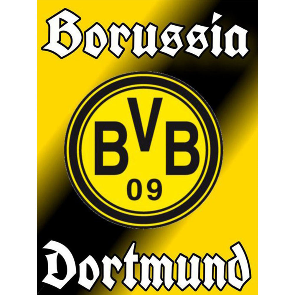 Borussia Dortmund Football Club Logo-Full Round Diamond Painting-30x40cm