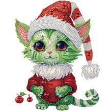 Load image into Gallery viewer, Christmas Cat-Partial Special Diamond Painting-30x30cm
