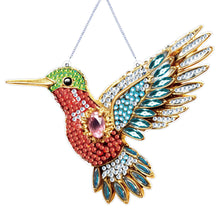 Load image into Gallery viewer, Butterfly Hummingbird-Single Side Diamond Pendant
