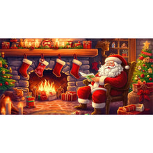 Load image into Gallery viewer, Santa Claus-Full Round Diamond Painting-60x30cm-Large Size
