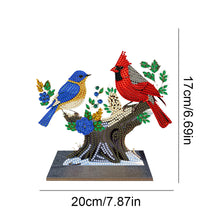 Load image into Gallery viewer, Bird-Single Side Drill-Wooden Diamond Desktop Ornament
