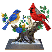 Load image into Gallery viewer, Bird-Single Side Drill-Wooden Diamond Desktop Ornament
