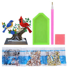 Load image into Gallery viewer, Bird-Single Side Drill-Wooden Diamond Desktop Ornament
