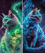 Load image into Gallery viewer, Starry Sky Smoke Cat-Full Drill Diamond Painting-40x70cm
