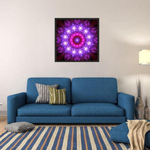 Load image into Gallery viewer, Purple Flower - Full Drill Round Drill - 30x30cm
