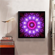 Load image into Gallery viewer, Purple Flower - Full Drill Round Drill - 30x30cm
